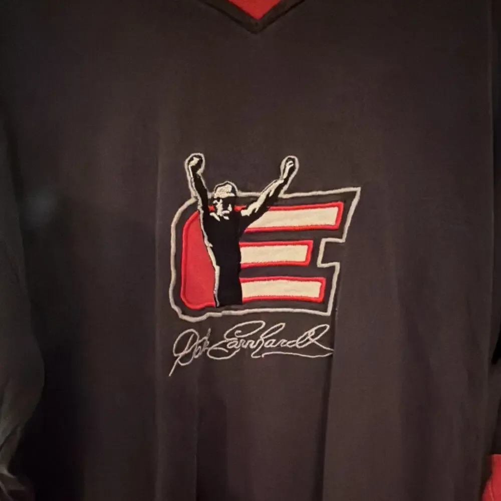 Winner's Circle Dale Earnhardt NASCAR Long Sleeve T Shirt Black Red Men’s M